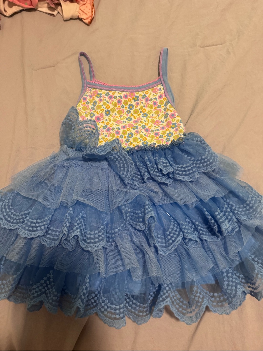 Matilda Jane Blue Floral Tulle Dress